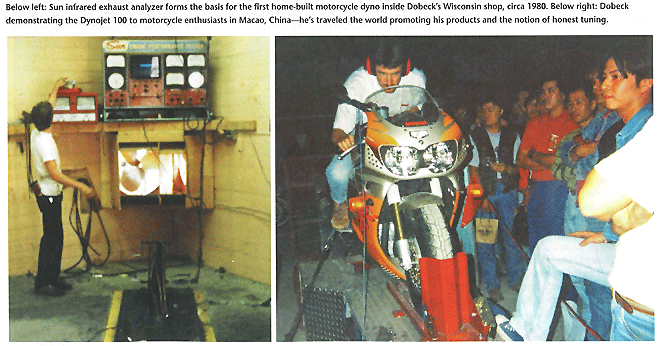 Dobeck demonstrating Dynojet dyno