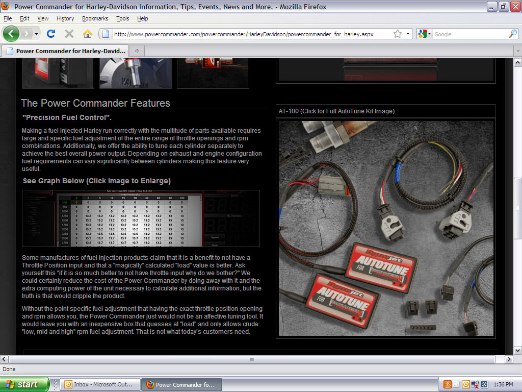 Dynojet website screenshot